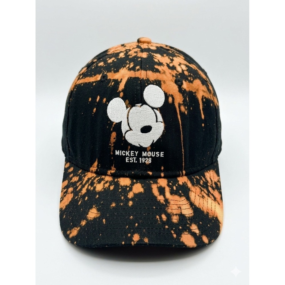 Custom! Neff Disney Mickey Mouse Bleach Splatter Snapback Hat R18FV000F OSFM